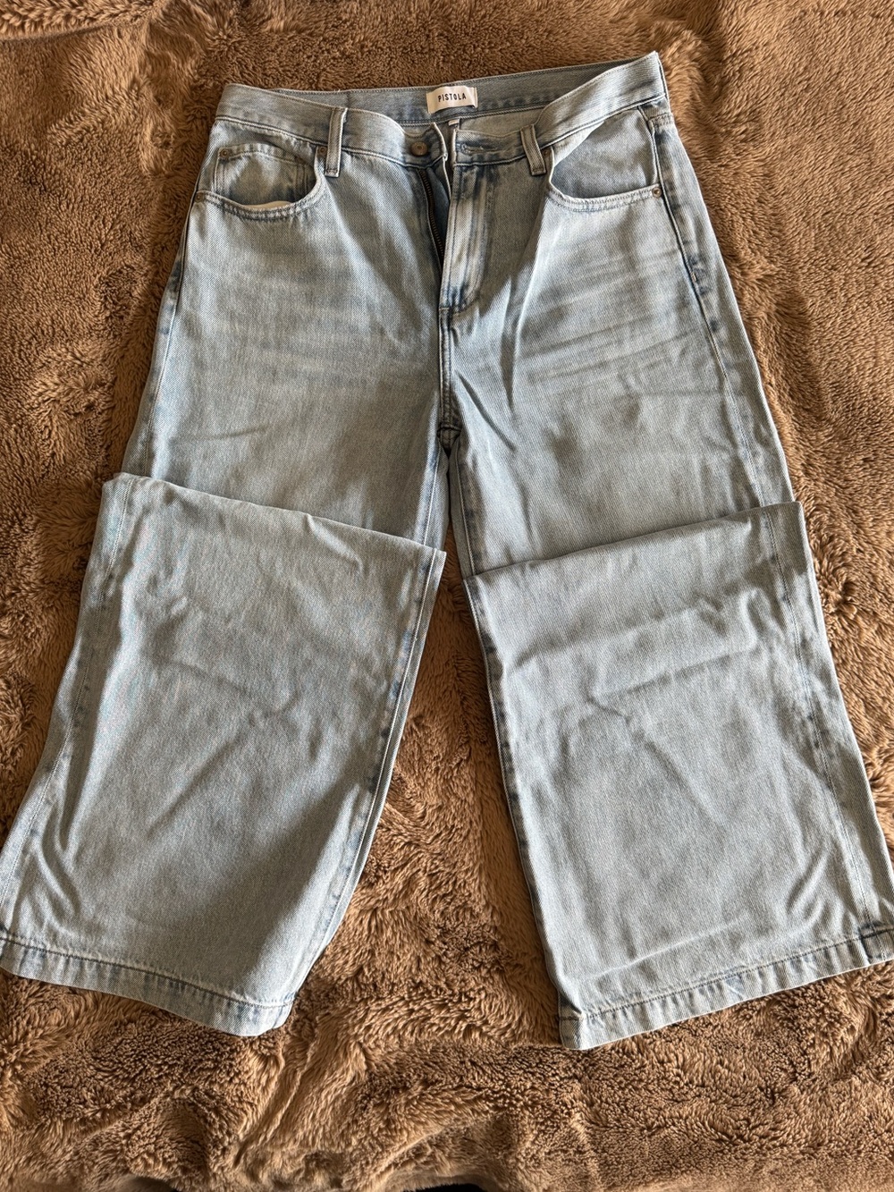 pistola Pale Blue Wide Leg High-Rise Jeans